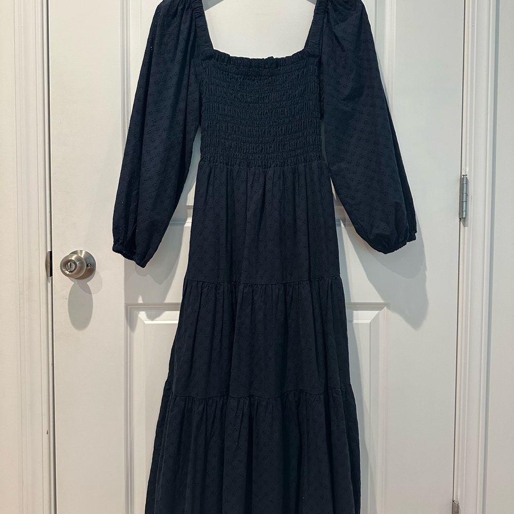 Madewell Navy Blue Eyelet Women's Dress